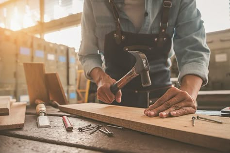 Carpenter working with equipment on wood... | Premium Photo #Freepik #photo #wood #building #man #hands Carpentry Services, Carpenter Work, Beginner Woodworking Projects, Wood Working For Beginners, Photo Projects, Wooden Tables, Wood Shop, Wood Design, Carpentry