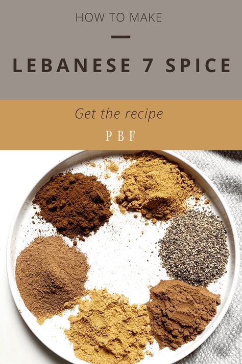 Lebanese 7 Spice (sabaa baharat) is a pantry ‘must-have’ spice blend. It is widely used within Lebanese cooking, found in many dishes. It is aromatic with a hint of bitterness and sweetness. Berbere Spice Mix Recipe, Seven Spice Blend, 7 Spices Lebanese, Lebanese Spice Blend, Lebanese 7 Spice Recipes, Lebanese 7 Spice Blend, Baharat Spice Blend, Lebanese Seven Spice Recipe, 7 Spice Recipe