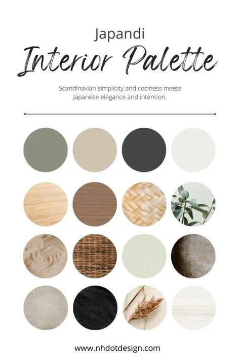 Design Color Palette Inspiration, Japandi Behr Paint, Japandi Colour Pallete, Japandi Style Color Palette, Japandi Interiors Color, Japandi Interior Paint Colors, Japandi Interiors Dark Wood, Accent Wall Japandi, Japandi Interiors Black