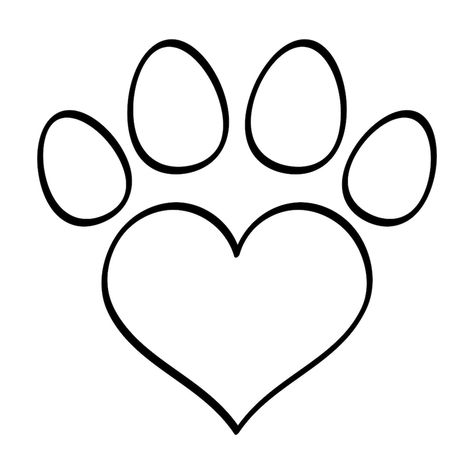 Free Vector | Free vector paw print heart shape doodle Heart Svg Free Cricut, Crochet Bujo, Paw Doodle, Cat Heart Eyes, Paw Print Outline, Paw Print Drawing, Pawprints On My Heart, Kahlua Recipes, Simple Heart Tattoos