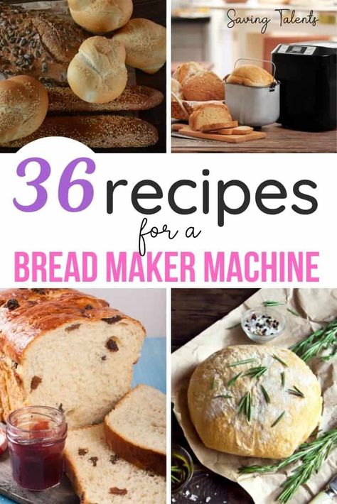 These recipes for homemade bread are easy and simple using a bread maker machine! Check out these bread machine recipes for a bread maker! Best Bread Machine Bread Recipes, Bread Machine Recipes Baked In Oven, Homemade Bread Breadmaker, Bread Machine Hacks, Flavored Bread Machine Recipes, Amazon Basics Bread Machine Recipes, Cuisinart Convection Bread Maker Recipes, Sourdough In Bread Machine, Biscuits Bread Machine