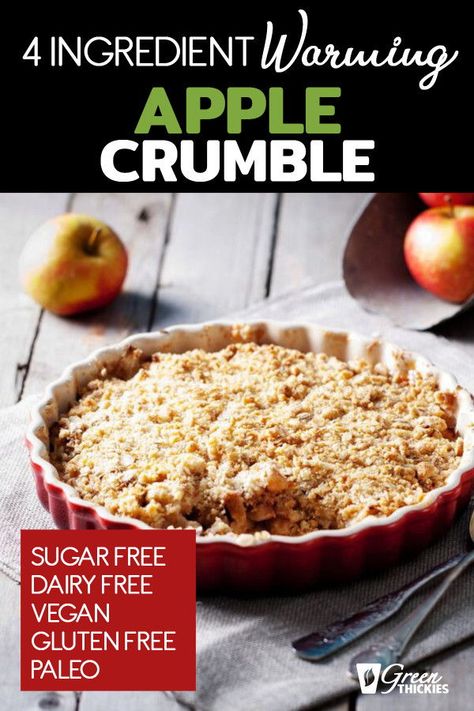 Green Apples Dessert, Green Apple Recipes, Apple Recipes Easy Healthy, Gluten Free Apple Recipes, Gluten Free Apple Crumble, Vegan Crumble, Healthy Apple Crumble, Apple Recipes Healthy, Easy Apple Crisp Recipe