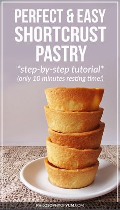 Easy Pastry, Short Crust Pastry, Shortcrust Pastry Recipes, Easy Pastry Recipes, Mini Torte, Pastry Recipe, Pastry Pie, Pie Crust Recipes, Shortcrust Pastry