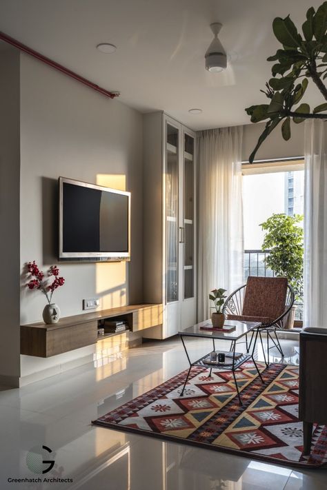 Apartment Interior Design Living Room Indian, Flat Room Design, Small Living Interior Design, Flats Interior Design Ideas, Interior Design 2bhk Apartment, Home Interior Design Indian 2bhk, 2bhk Apartment Interior, 2 Bhk Apartment Interior, Small 2 Bhk Flats Interior Indian