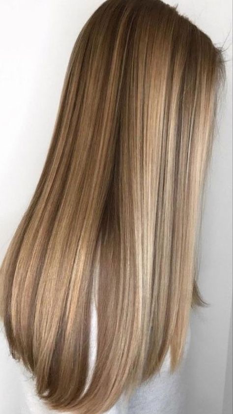 Type Of Highlights For Hair, Ash Blonde Highlights Straight Hair, Golden Blonde Balayage Dark Roots, Half Head Highlights Brown Hair Straight, Dark Golden Blonde Highlights, Brown Hair With Blonde Highlights Straight, Harvest Blonde Hair, Natural Hair Colour Ideas, Blonde Highlights On Straight Hair