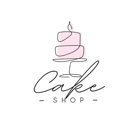 Cake Logos Ideas, Cake Business Logo Ideas, Cake Logo Design Graphics, Minimalist Bakery Logo, Cake Logo Design Ideas, Baking Business Logo, Cake Shop Logo Design, Logo Cake Design, Logo Cake Shop