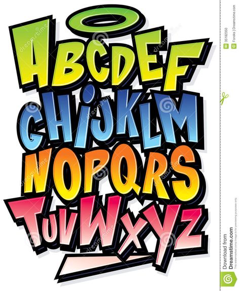 Funky Colorful Cartoon Font Type Alphabet Stock Photo - Image: 35182350 Graffiti, Comics, Books, Cartoon Font, Font Types, Stock Vector, Alphabet, Comic Books, Book Cover