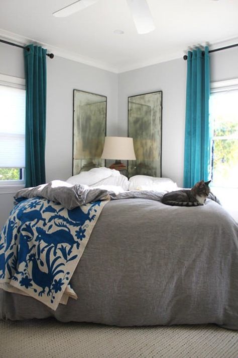 Apartment Therapy shares bed placement ideas that make the most of every bedroom layout, and maximize space regardless of room shape and size. Bed Placement Ideas, Spanish Style Bedroom, Bed Placement, Bedroom Furniture Layout, Farmhouse Style Bedrooms, Bed In Corner, Bedroom Layout, Mediterranean Home Decor, Spanish Style Home