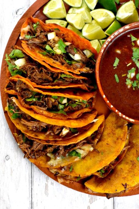 Birria Tacos - GypsyPlate Flattop Recipes, Blackstone Cooking, Fried Tacos, Blackstone Grill, Birria Tacos, Mexican Beef, Griddle Recipes, Mexican Tacos, Blackstone Griddle