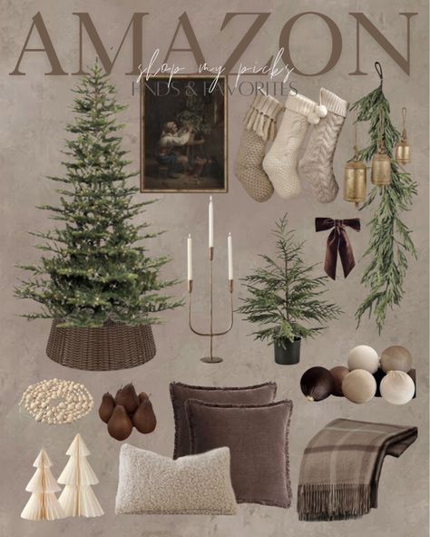 Shop By Interest curated on LTK Christmas Coffee Table Decor, Cozy Christmas Decor, Christmas Apartment, Neutral Christmas Decor, Christmas Decor Inspiration, Christmas Interiors, Christmas Themes Decorations, Christmas Tree Inspiration, Room Deco