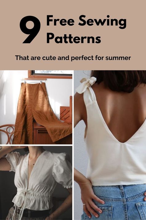 Summer Sewing Patterns, Sewing Patterns Free Women, Sewing Projects Clothes, Sewing Clothes Women, Summer Sewing, Free Sewing Patterns, Learning Techniques, Top Sewing Pattern, Easy Sewing Patterns