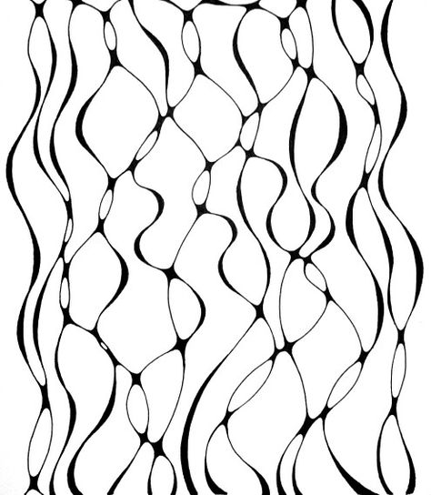 Line drawing by Mary Dusek - would make a great tangle or a string to tangle in... Wave Line Drawing, Flower Pattern Design, Black White Pattern, Border Embroidery Designs, Textile Pattern Design, Visual Texture, Doodle Art Designs, Cute Coloring Pages, Doodle Patterns