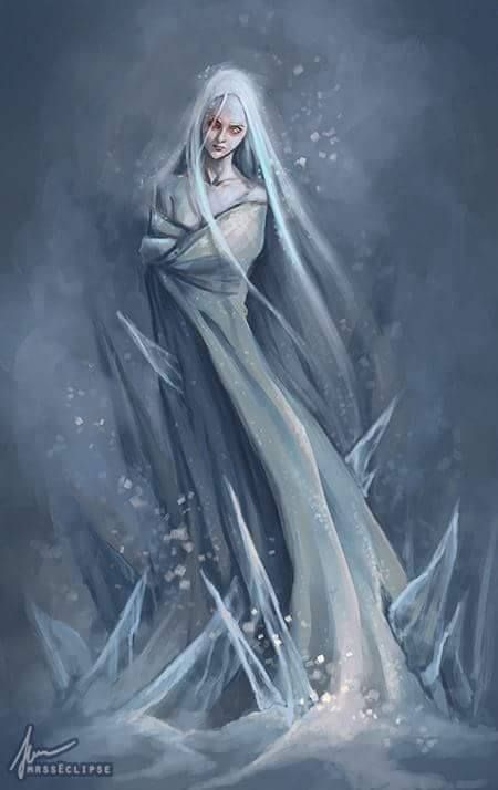 ice queen by mrssEclipse Ice Witch, Snow Elf, D D Monsters, Queen Art, Ice Queen, Snow Queen, Fantasy Inspiration, One Shot, Winter Clothing