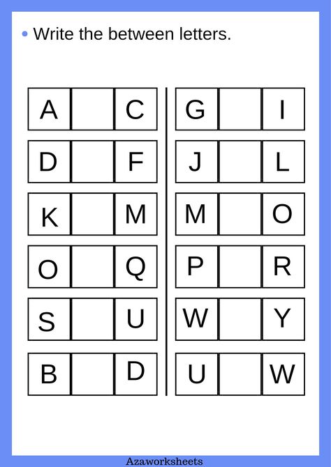 Write Missing Alphabet Worksheet, Preschoolers Worksheets, Worksheets For Playgroup, Worksheet For Nursery Class, Kids Den, Alphabet Practice Worksheets, Color Worksheets For Preschool, Letters Worksheets, Nursery Worksheets