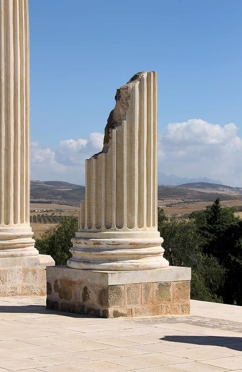 tunisia, the roman empire, the ruins of the, ruins of rome, ancient, roman, historical, udna, colonna, destroyed column | Pikist Roman Ruins Drawing, Ancient Temple Ruins, Ancient Greek Ruins, Roman Collums, Ancient Ruins Tattoo, Greek Ruins Tattoo, Greek Ancient Architecture, Greek Columns Aesthetic, Greco Roman Architecture