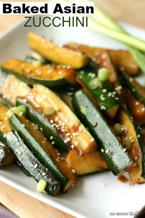 Japanese Zucchini, Healthier Sides, Roasted Zucchini Recipes, Asian Sides, Asian Veggies, Grilled Zucchini Recipes, Zucchini Side Dishes, Csa Box, Sides Dishes