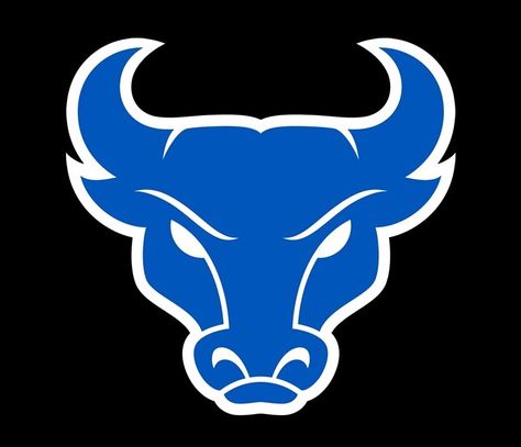 Buffalo Bulls Football 🔵⚪️🐃🏈 Buffalo Bulls, Bull Painting, Eagle Art, Football Logo, Superhero Logos, Buffalo, Illustration Art, Disney Characters, Fictional Characters