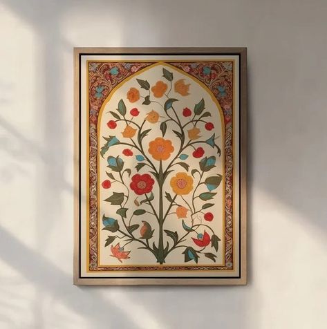 Canvas Painting Ideas Traditional, Frame Painting Ideas, Arabic Art Design, Arab Decor, Islamic Art Painting, Islamic Art Design, Islamic Geometric Design, Arabic Decoration, Arabic Painting