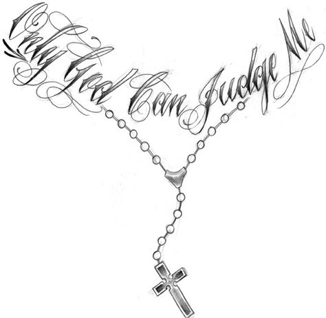 Tattoo Stencil and Pencil Drawings and Sketches | ... Can Judge Me Rosary Necklace Tattoo Design | Flickr - Photo Sharing Rosary Bead Tattoo, Rosary Tattoo, Necklace Tattoo, Gangsta Tattoos, Chicano Tattoos, Religious Tattoo, Chest Tattoos, Inspiration Tattoos, Tattoos Geometric