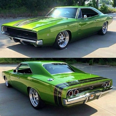 1968 Dodge Charger. @ClassicsDaily via Instagram Dodge Charger 1968, Kereta Sport, Auto Jeep, Charger Srt8, 1968 Dodge Charger, Dodge Charger Rt, Charger Rt, Dodge Muscle Cars, Mopar Muscle Cars