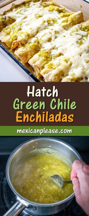 Hatch Pepper Recipes, Mexican Food Recipes Enchiladas, Hatch Green Chili Recipe, Hatch Chili Recipes, Hatch Chile Recipes, Green Chili Chicken Enchiladas, Roasted Green Chili, Green Chili Enchiladas, Green Chile Enchiladas