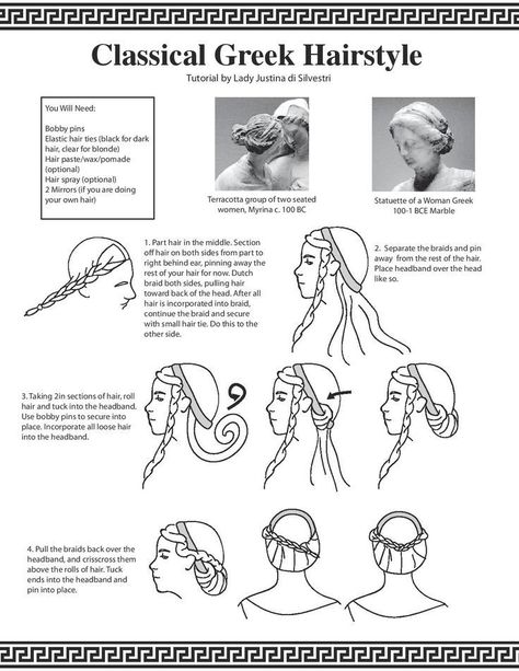 Greek Updo Hairstyles, Ancient Greek Hairstyles For Women, Ancient Rome Hairstyles, Ancient Greece Makeup, Homestead Hairstyles, Hekate Costume, Greece Hairstyles, Ancient Roman Hairstyles, Ancient Greek Hairstyles