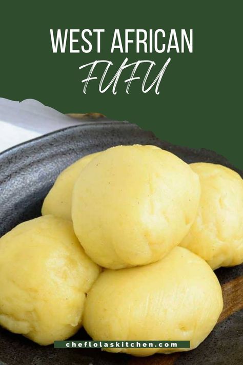 This shows wraps of fufu arranged in a plate. Fufu And Soup, African Fufu, Swallow Food, African Recipes Nigerian Food, Light Soups, West African Food, Nigerian Recipes, African Cooking, Ethiopian Food