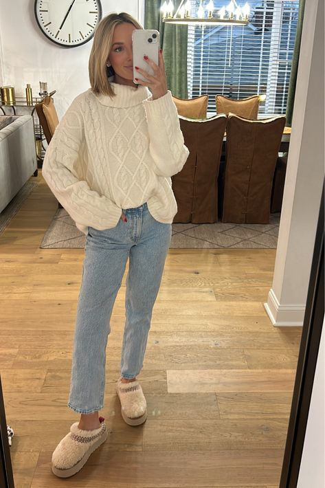 Wedge Turtleneck Sweater curated on LTK White Oversized Turtleneck Outfit, Styling White Turtleneck, Chunky Turtleneck Sweater Outfits, White Turtleneck Sweater Outfit, Turtle Neck Sweater Outfits, Sweater Turtleneck Outfit, Slouchy Sweater Outfits, Turtleneck Outfit Winter, Turtle Neck Sweater Outfit