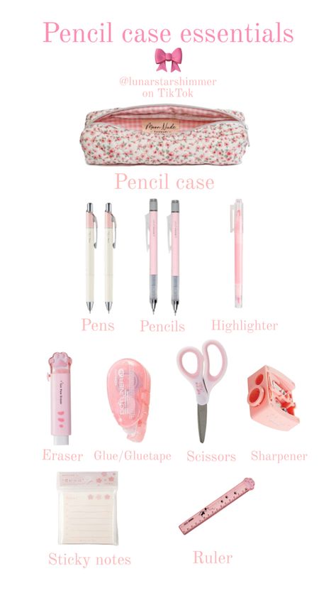 Pencil case, Pens, School Things In Pencil Case, Pencil Case Must Haves, Things To Put In Pencil Case, College Pencil Case Essentials, What’s In My Pencil Case Aesthetic, School Pencil Case Essentials, What To Have In Your Pencil Case, Cute Pencil Case For School, What To Put In Your Pencil Case