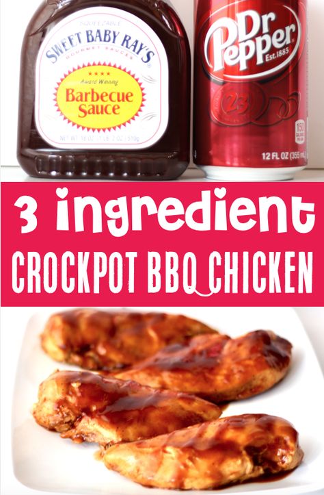 Crockpot Chicken Few Ingredients, Crockpot Chicken With Bbq Sauce, Simple Chicken In Crockpot, Easy Crockpot Bbq Chicken 3 Ingredients, Three Ingredient Crockpot Chicken, Bbq Chicken In Crockpot Easy, Quick Crockpot Chicken Recipes 2 Hours, Crockpot Recipes Chicken Legs Easy, Easy Affordable Crockpot Meals