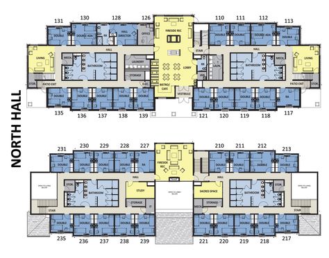 Our Residence Halls Female Residence Halls James Hall 1st Floor Floorplan 2nd Floor Floorplan 3rd Floor Floorplan James Hall is home to 44 women including two RAs, and it consists of 42 singles and 1 double. Most singles are approximately 10′ x 12′ and have little room for additional furniture. All assigned furniture must remain … Boarding School Dorm Floor Plan, Chamber And Hall Apartment Plan, Student Dormitory Floor Plan, Boarding School Floor Plan, Floorplan Apartment, Lobby Floor Plan, Dorm Layout, School Floor Plan, Student Hostel