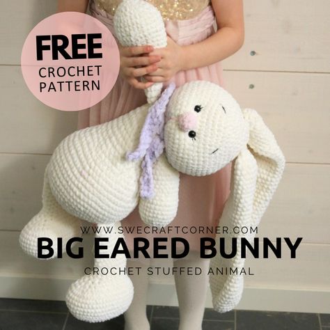 FREE crochet pattern – Baby lovey, Pig | Swecraftcorner Crochet Rabbit Free Pattern, Crazy Patterns, Crochet Teddy Bear Pattern, Crochet Bunny Pattern, Easter Crochet Patterns, Crochet Rabbit, Crochet Animals Free Patterns, Crochet Teddy Bear, Crochet Amigurumi Free