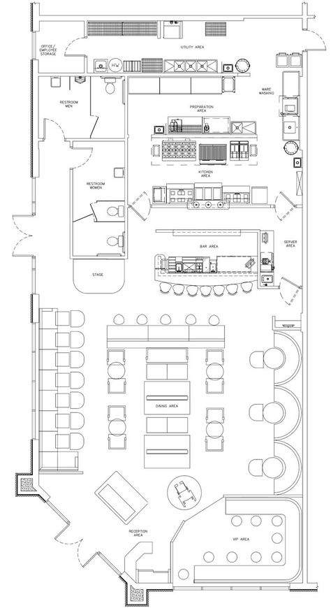 Kitchen Design Restaurant, Restaurant Design Plan, Cafe Floor Plan, Cafe Plan, Restaurant Floor Plan, Restaurant Kitchen Design, Cafeteria Design, Restaurant Layout, Jazz Lounge