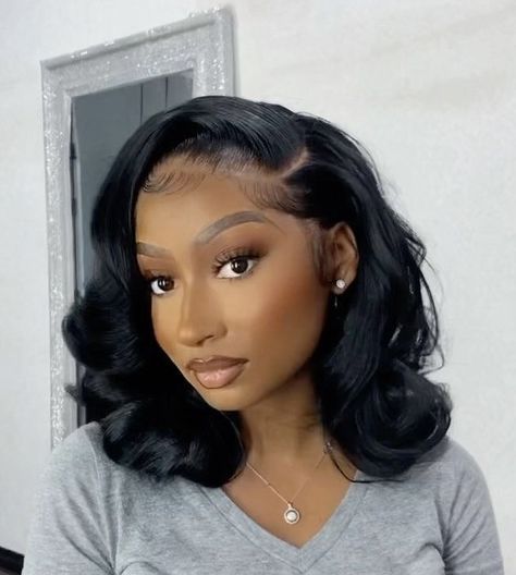 Lob Wig Black Women, Shoulder Length Wigs For Black Women, Mid Length Wigs For Black Women, Curly Bob Hairstyles For Black Women, Lace Hairstyles, Bobs Hairstyles, Senior 25, Bob Wigs For Black Women, Cassie Ventura