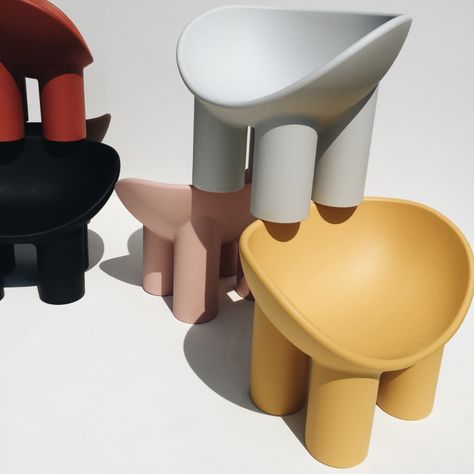 Roly Poly Chair By Driade | Hub Furniture Lighting Living Neotenic Furniture, Roly Poly Chair, Poly Chair, Faye Toogood, Orange Cushions, Roly Poly, Pink Cushions, Red Cushions, Black Cushions