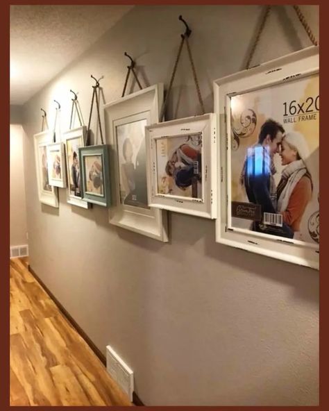 Large Photo Collage Frame, Nevada House, Family Pictures On Wall, Photos Wall, Family Photo Wall, Upstairs Loft, Tier Shelf, Family Wall Decor, Photo Wall Decor