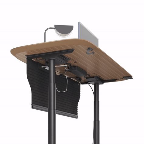 Soma 6351 Wood Topped Standing Desk | BDI Furniture Bdi Furniture, Stand Up Desks, Business Office Ideas, Office Desk Design, Lift Desk, Coffee Table Height, Office Executive, Executive Style, Office Idea