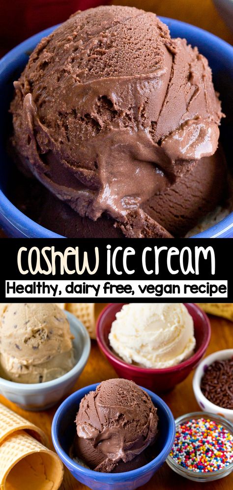 Healthy Vegan Cashew Ice Cream Recipes Cashew Milk Ice Cream, Plant Based Ice Cream, Vegan Coffee Ice Cream, Cashew Ice Cream, Non Dairy Ice Cream, Cashew Recipes, Vegan Ice Cream Recipe, Healthy Ice Cream Recipes, Vegan Coffee