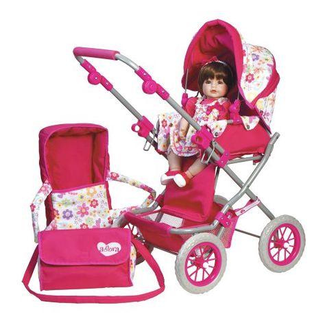 Muñeca Baby Alive, Pink Stroller, Stroller Storage, Baby Doll Strollers, Doll Stroller, Baby Doll Accessories, Stroller Toys, Baby Prams, Baby Alive