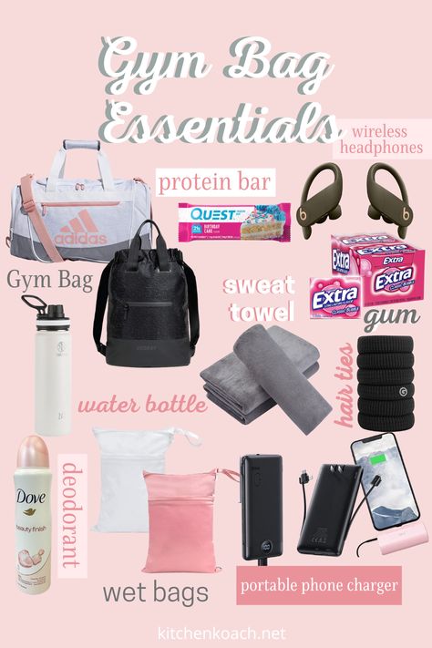 14 items everyone women should have in thier gym bag, workout bag essentials for women Gym Neccesities, Shower Bag For Gym, What To Put In Your Gym Bag For School, Gym Items For Women, Packing A Gym Bag, Whats In My Yoga Bag, Gym Things To Bring, What To Put In My Gym Bag, Daily Essentials Women