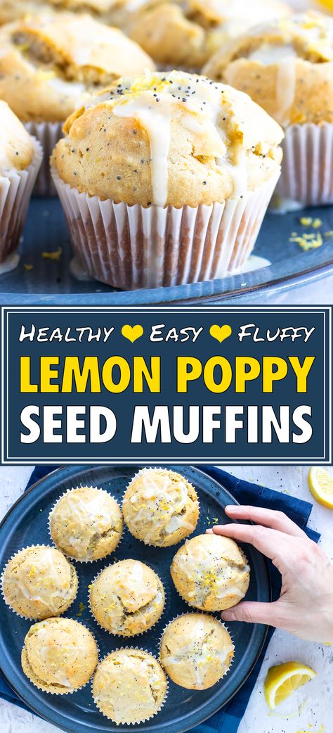 Gf Poppy Seed Muffins, Paleo Lemon Poppyseed Muffins, Low Calorie Lemon Poppyseed Muffins, Lemon Poppyseed Muffins Gluten Free, Coconut Flour Lemon Poppyseed Muffins, Lemon Breakfast Muffins, Lemon Poppyseed Healthy, Lemon Oat Muffins, Gluten Free Poppy Seed Muffins