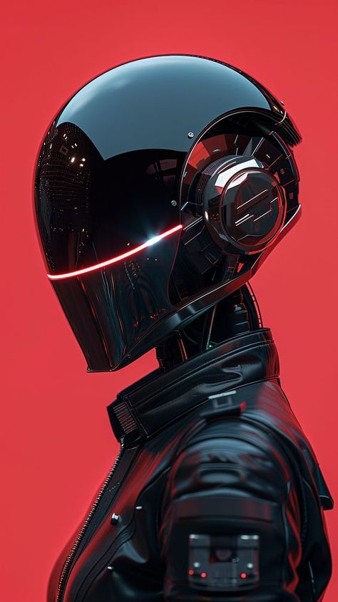 Daft Punk Mask, Cyberpunk Tech Aesthetic, Future Robot Art, Cyberpunk Robot Art, High Tech Soldier, Robot Concept Art Cyberpunk, Tech Character Design, Techcore Aesthetic, Tron Aesthetic