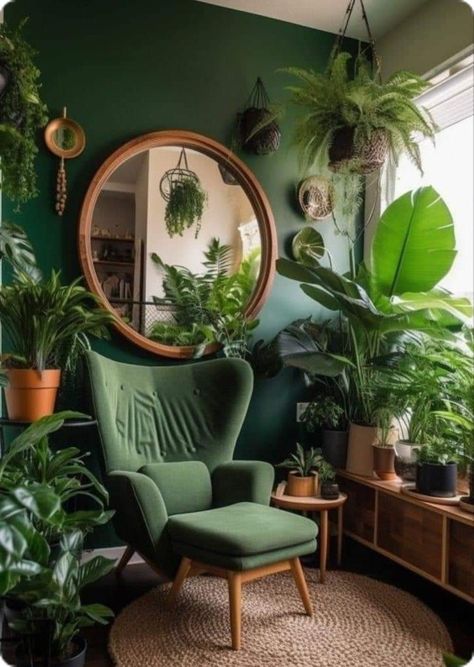 Vstupná Hala, Lots Of Plants, Diy Terrarium, Earthy Home, Interior Vintage, Room With Plants, Green Rooms, Boho Living Room, Dream House Decor