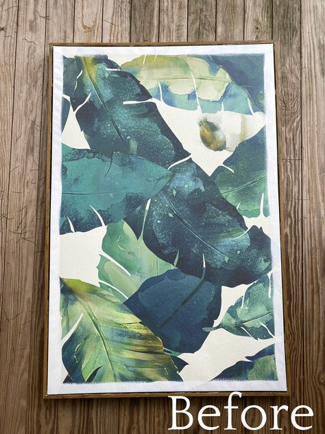 DIY Repurposed Canvas Art Repurposing Canvas Wall Art, Repurpose Canvas Art Diy, Repurpose Canvas Art, Large Art Diy, Large Canvas Artwork, Cheap Canvas, Cheap Wall Art, Repurposed Art, Bathroom Artwork