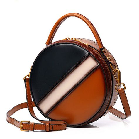 Leather Circle Bag, Circle Bags, Main Slot, Overview Design, Big Handbags, Round Purse, Handbag Storage, Circle Bag, Cheap Purses