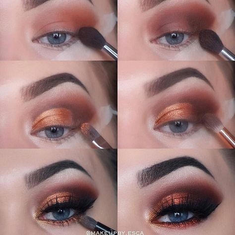 😍 Which one is your fave? 1,2 or 3 ? Swipe to 👉🏼👉🏼👉🏼 to see all! - #regrann Smoky Eye Makeup Tutorial, Contour Makeup Tutorial, Makeup For Blue Eyes, How To Do Makeup, Eye Makeup Steps, Eye Makeup Brushes, Fall Makeup, Makeup Goals, Makati