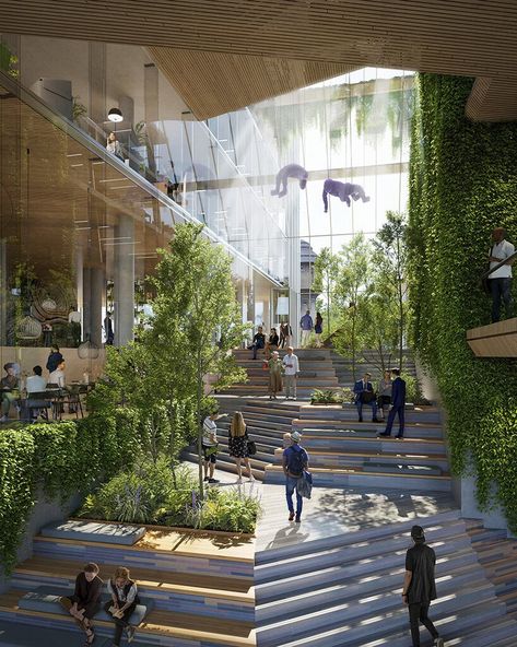 UNstudio designs one of germany's 'most sustainable' office towers Green Office Design, Green Office, Office Tower, Green Architecture, Sky Garden, Sustainable Architecture, Green Building, Diy Patio, Architecture Firm