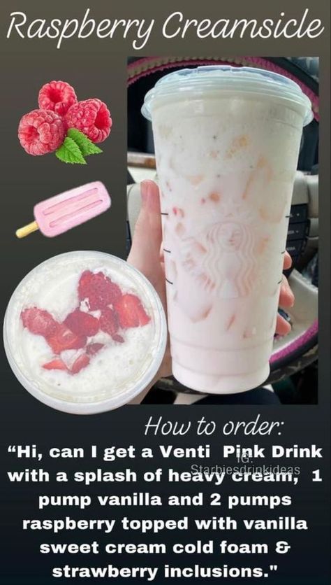 Recommended Starbucks Drinks, Drinks At Starbucks Without Coffee, Pretty Starbucks Drinks Recipes, Easy Starbucks Drinks To Order, Starbucks Sweet Drinks, Dunkin Secret Menu Drinks, Secret Starbucks Recipes Refreshers, Good Starbucks Drinks Refreshers, Starbucks Drinks Recipes To Order