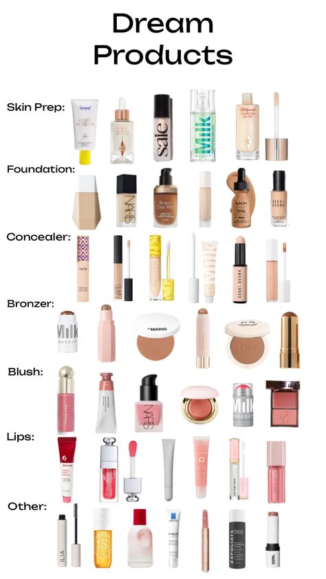 Wishlist Makeup And Skincare, Makeup Products Order, Makeup Ideas Products, Makeup Best Products, Makeup And Skincare Routine, Natural Glowy Makeup Products, Makeup Accessories Beauty Products, Make Up Must Haves Products 2023, Mack Up Product