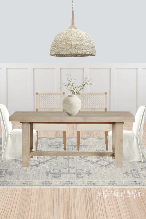 Coastal Dining Room Design Board Coastal Chic Dining Room Table, Modern Coastal Farmhouse Dining Room, Pure Salt Interiors Dining Room, Dining Room Beach House, Reed Extending Dining Table, Modern Coastal Dining Room, Costal Farmhouse, Coastal Farmhouse Dining Room, Dining Room Mood Board